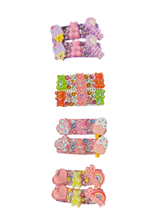 Charm and Crystal Snap Clips