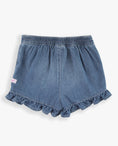 Load image into Gallery viewer, Rufflebutts and Ruggedbutts Light Wash Denim Ruffled Skort Back
