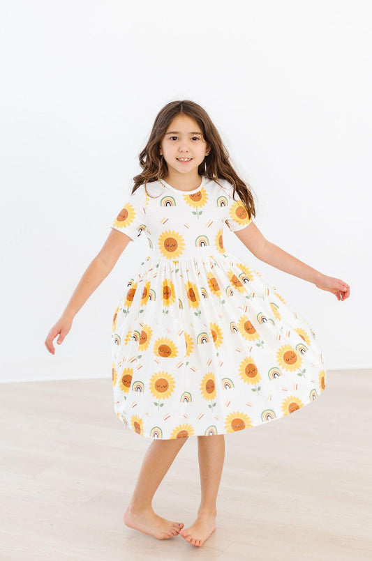 Sunflower Pocket Twirl Dress