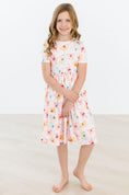 Load image into Gallery viewer, Model Wearing Mila & Rose Butterfly Kisses S/S Pocket Twirl Dress
