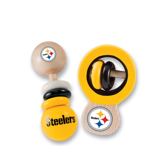 Masterpiece Puzzles Pittsburgh Steelers - Baby Rattles 2-Pack