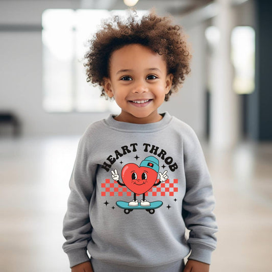 The Countryside Cottage Boys Valentine’S Day Sweatshirt - Heart Throb