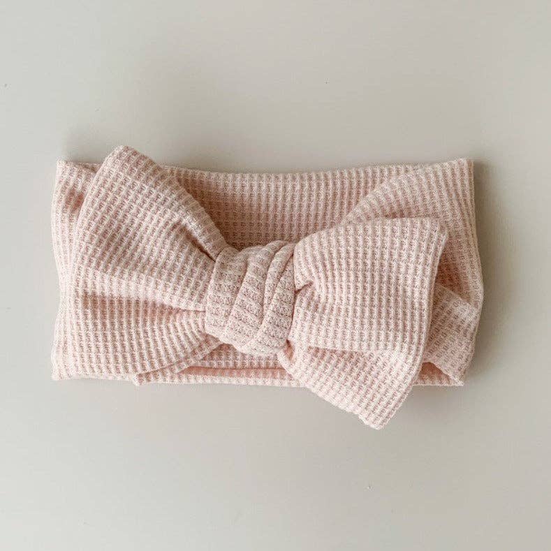 Waffle Knit Bow Headband