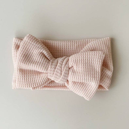 Waffle Knit Bow Headband