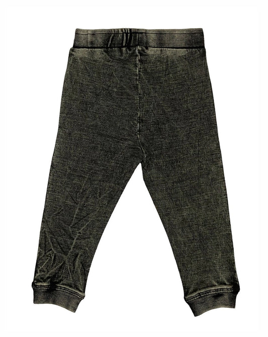 Distressed Black Denim Jogger