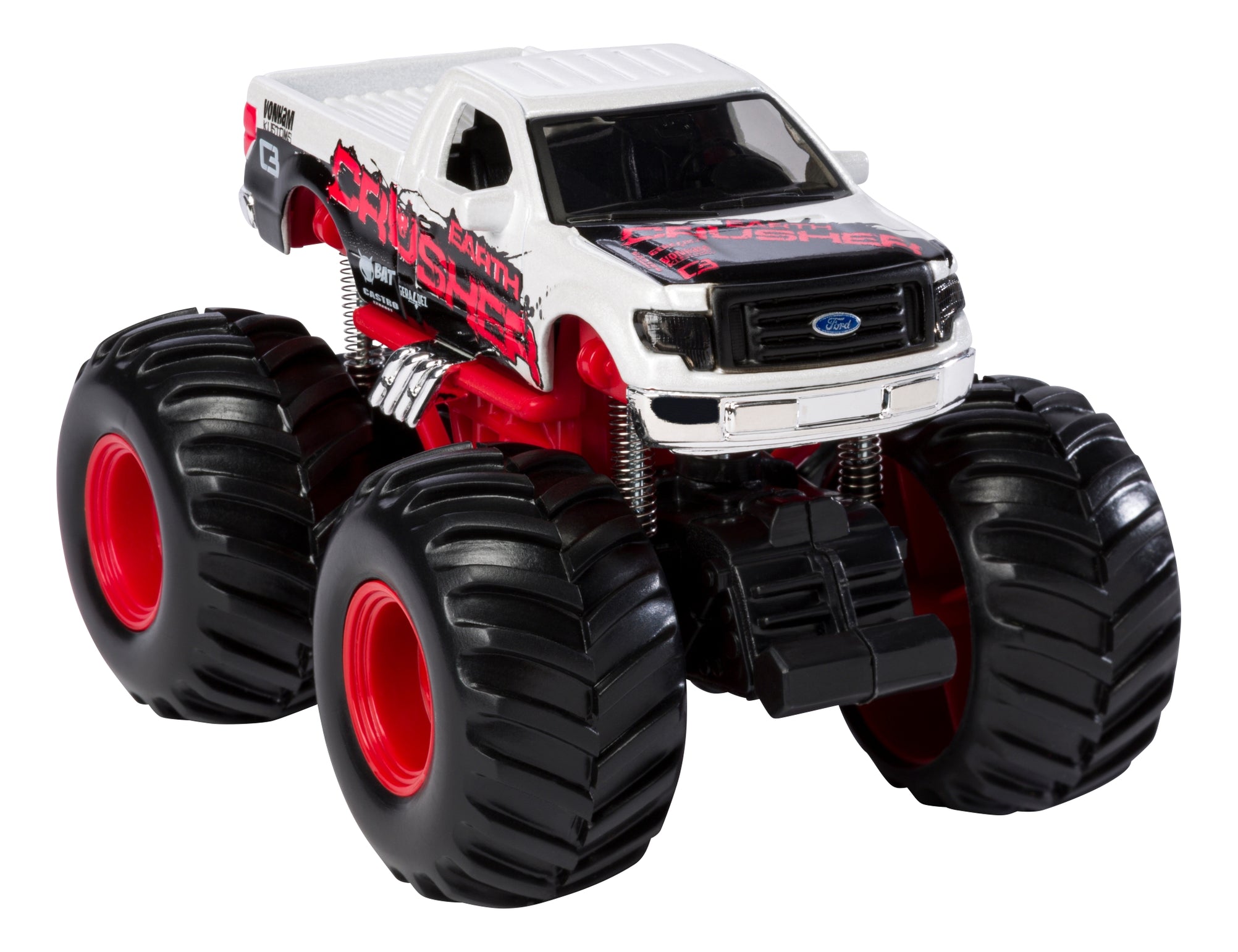 Toysmith Earth Shockers Toy Car Monster Trucks - White