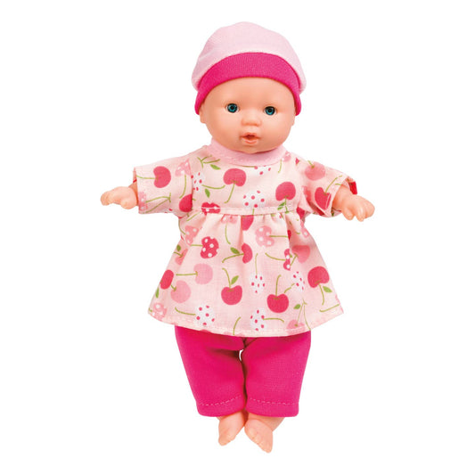 Toysmith My Sweet Baby 6" Mini Babies-Asst Skin Tones Dolls Hot Pink Cherries