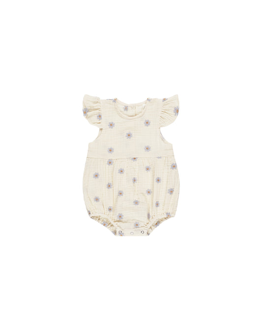 Rylee & Cru Amelia Romper - Blue Daisies