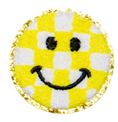 Load image into Gallery viewer, Becco Bags Checkered Smiley Face Patch (Yellow)
