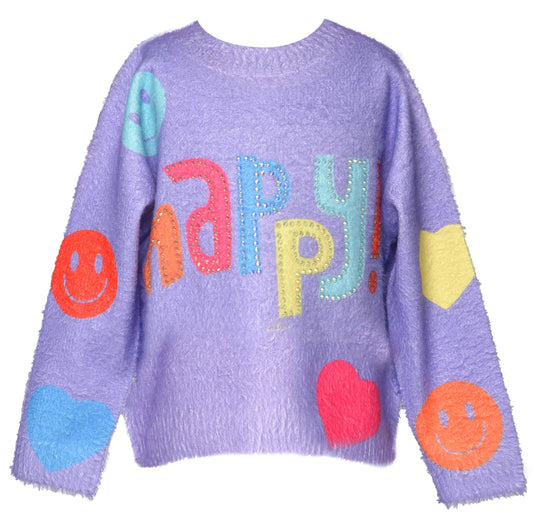 Happy Print Sweater