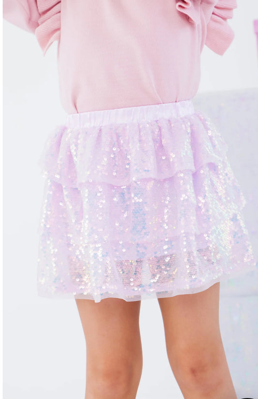 Iridescent Shimmer Sequin Skirt