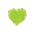 Load image into Gallery viewer, Becco Bags Chenille Sparkle Heart Patches (Set of 2) Green
