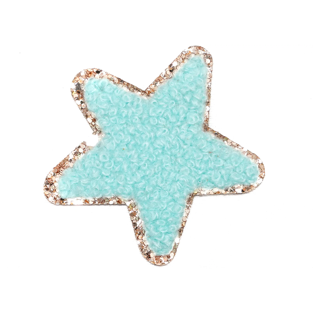 Chenille Star Patch (Aqua)