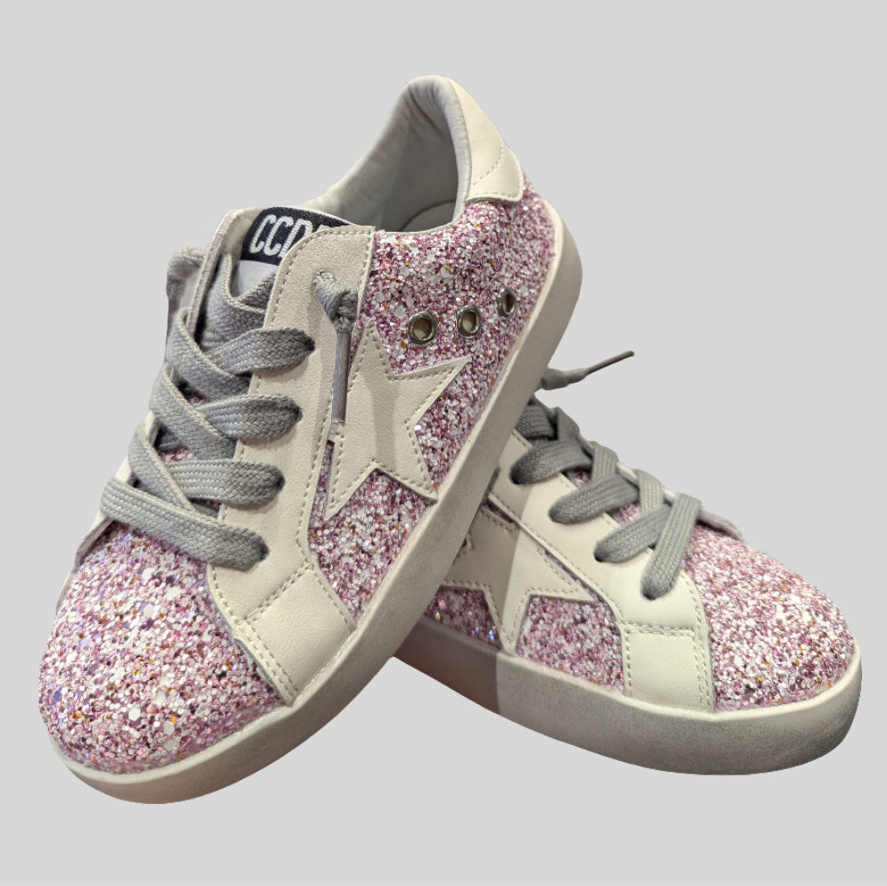 Pink Glitter Sneakers