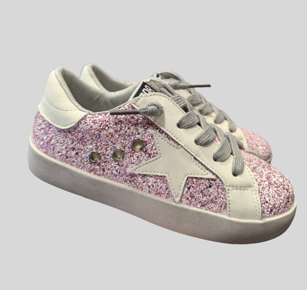 Pink Glitter Sneakers