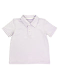 Load image into Gallery viewer, Lavender Micro Stripe Polo
