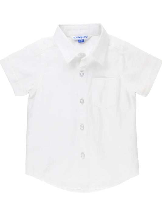 White Dobby Button Down Shirt