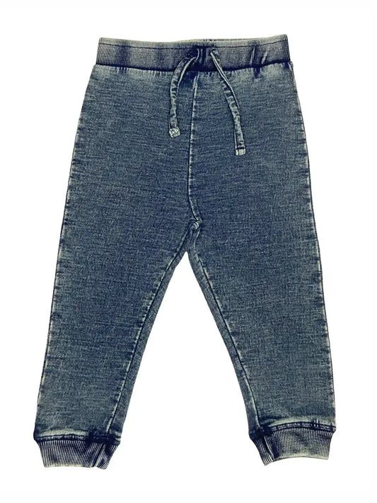 Distressed Dark Denim Jogger