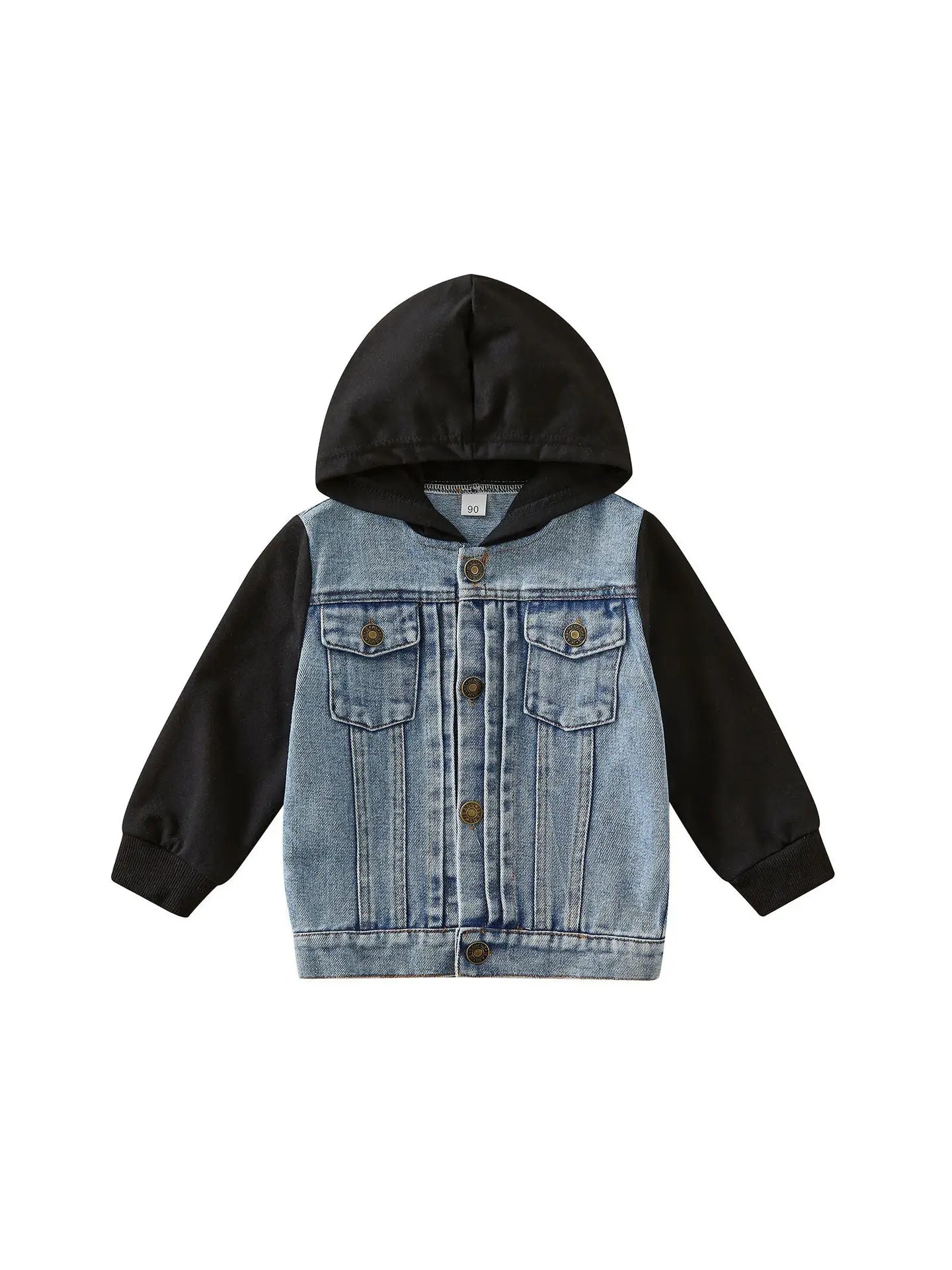 Black Hooded Denim Jacket