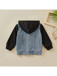 Load image into Gallery viewer, Black Hooded Denim Jacket
