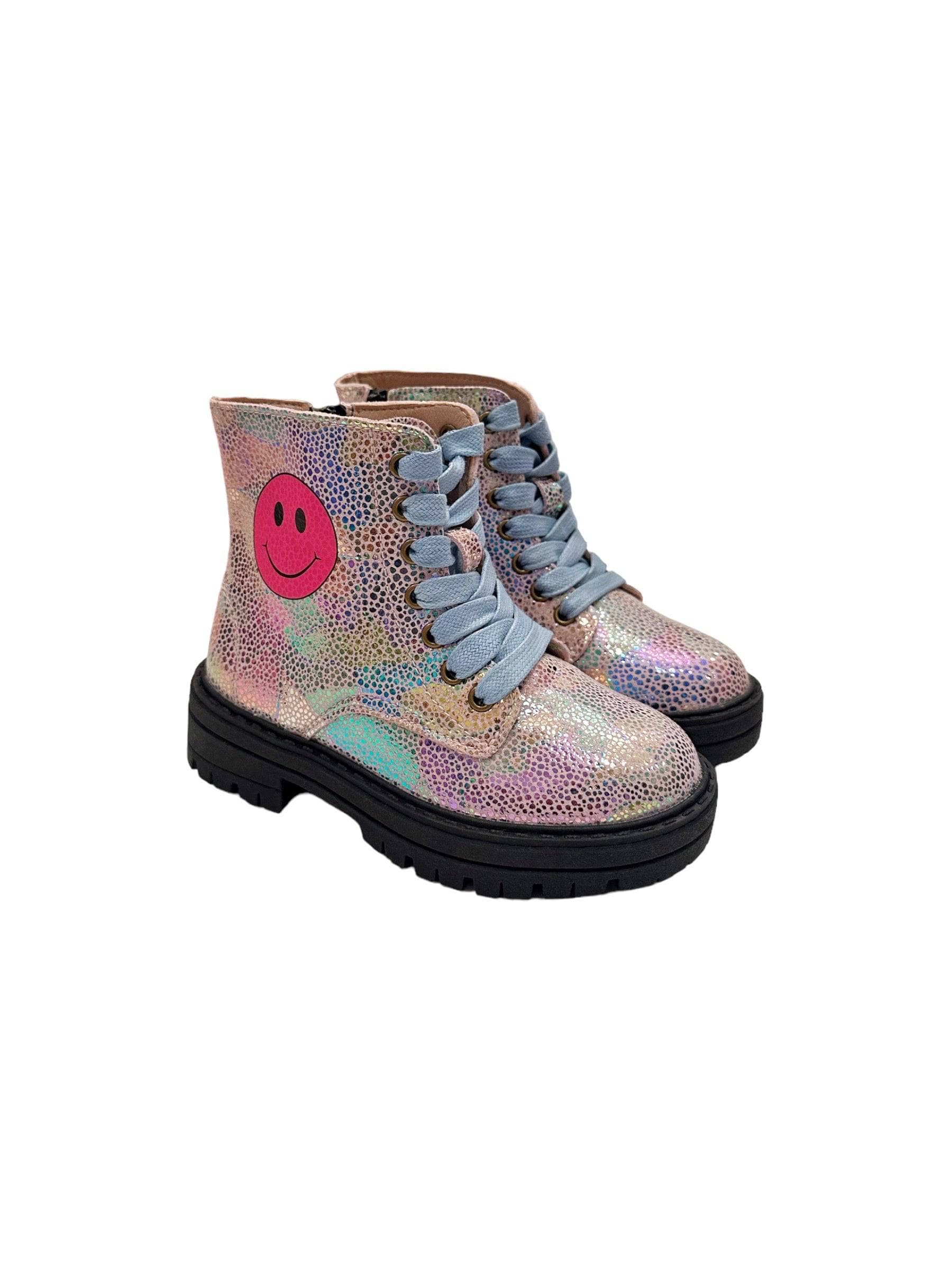 Happy Emoji Combat Boots