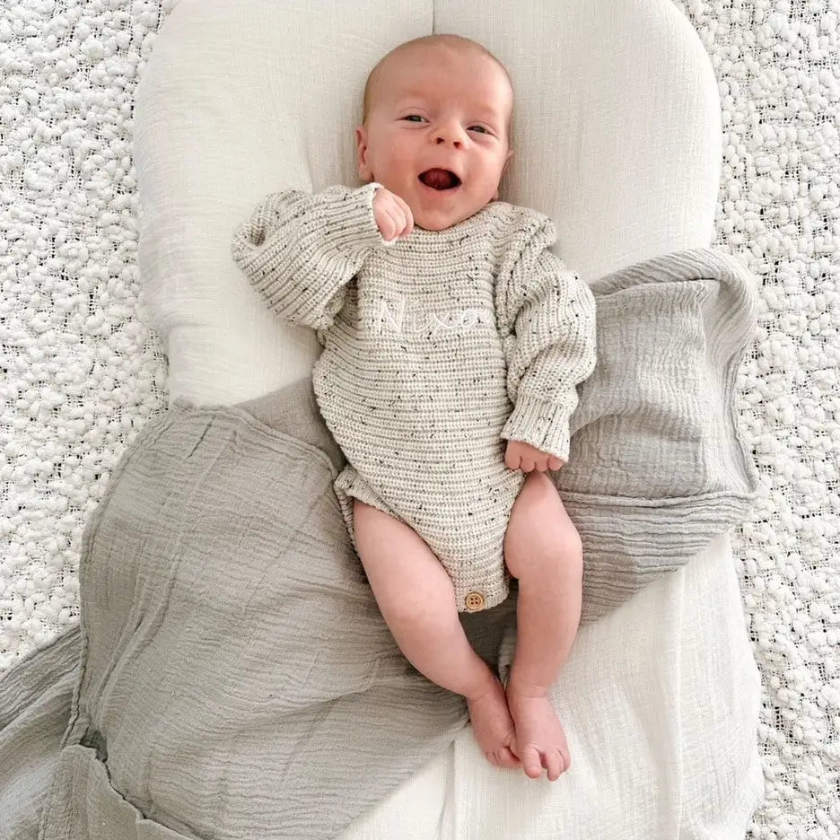 Classic Speckled Ribbed Romper