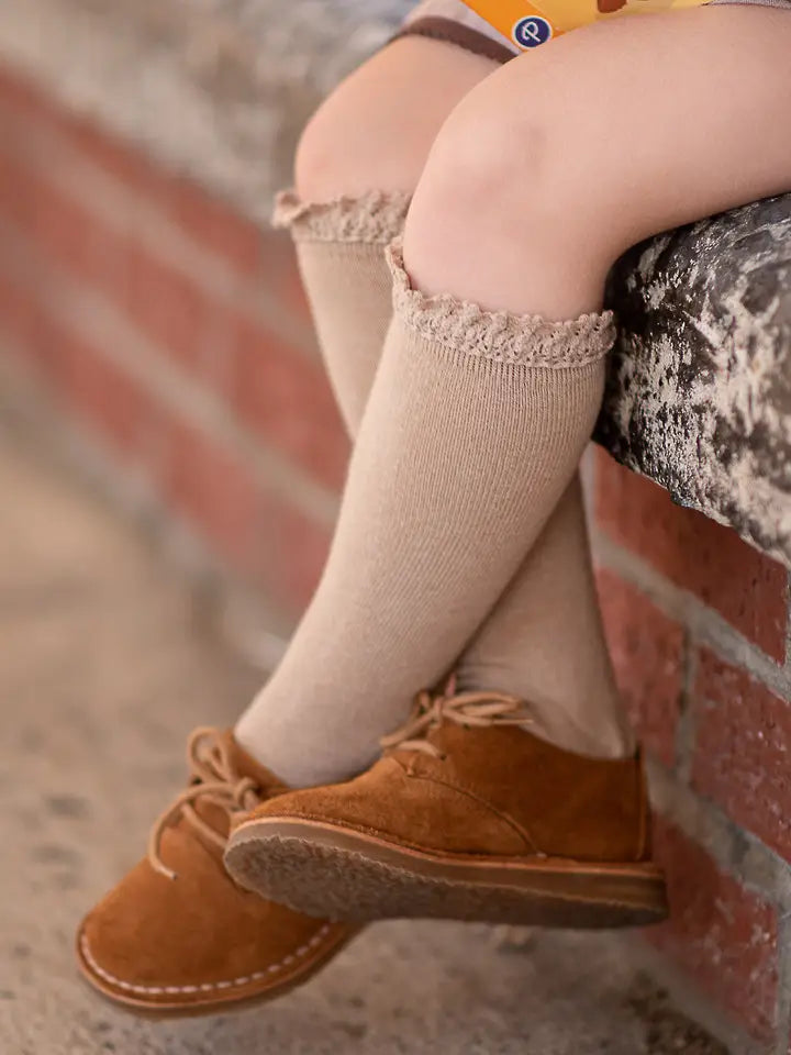 Lace Top Knee High Socks