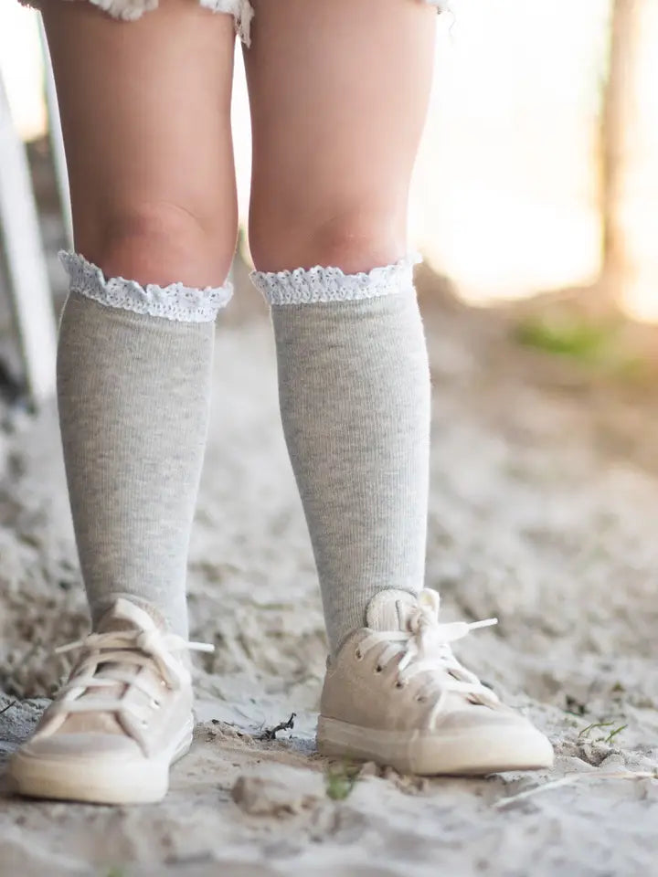 Lace Top Knee High Socks