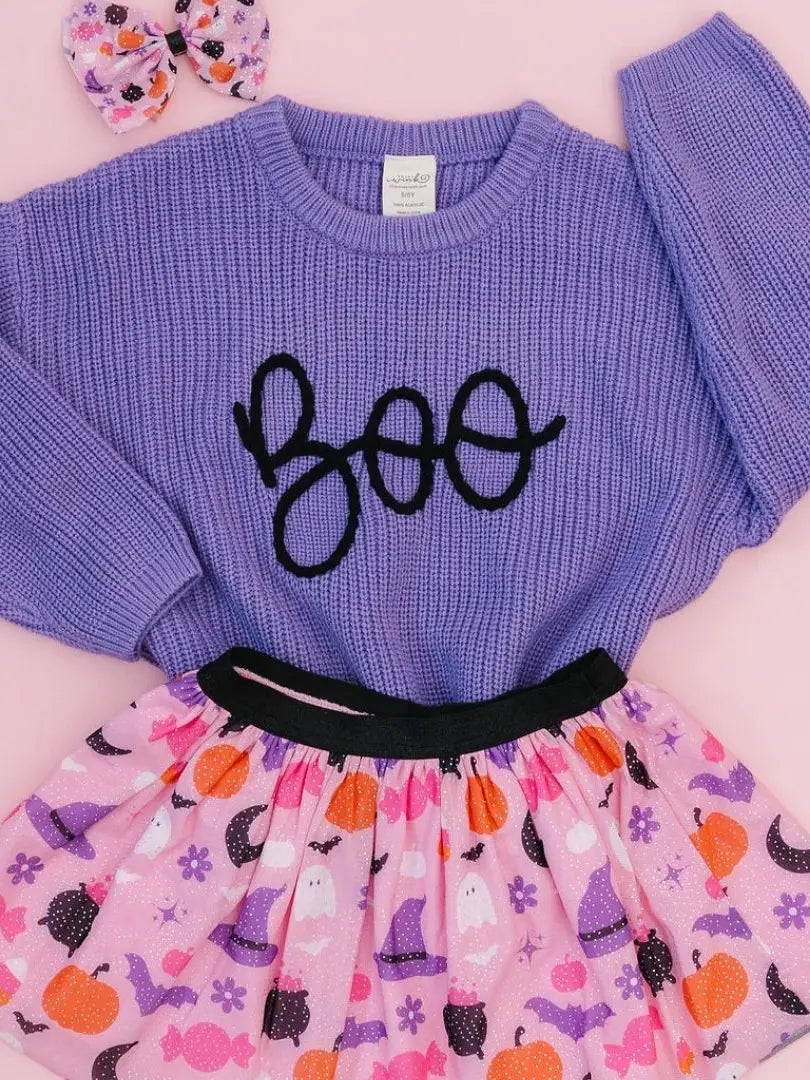 “Boo” Yarn Knit Sweater