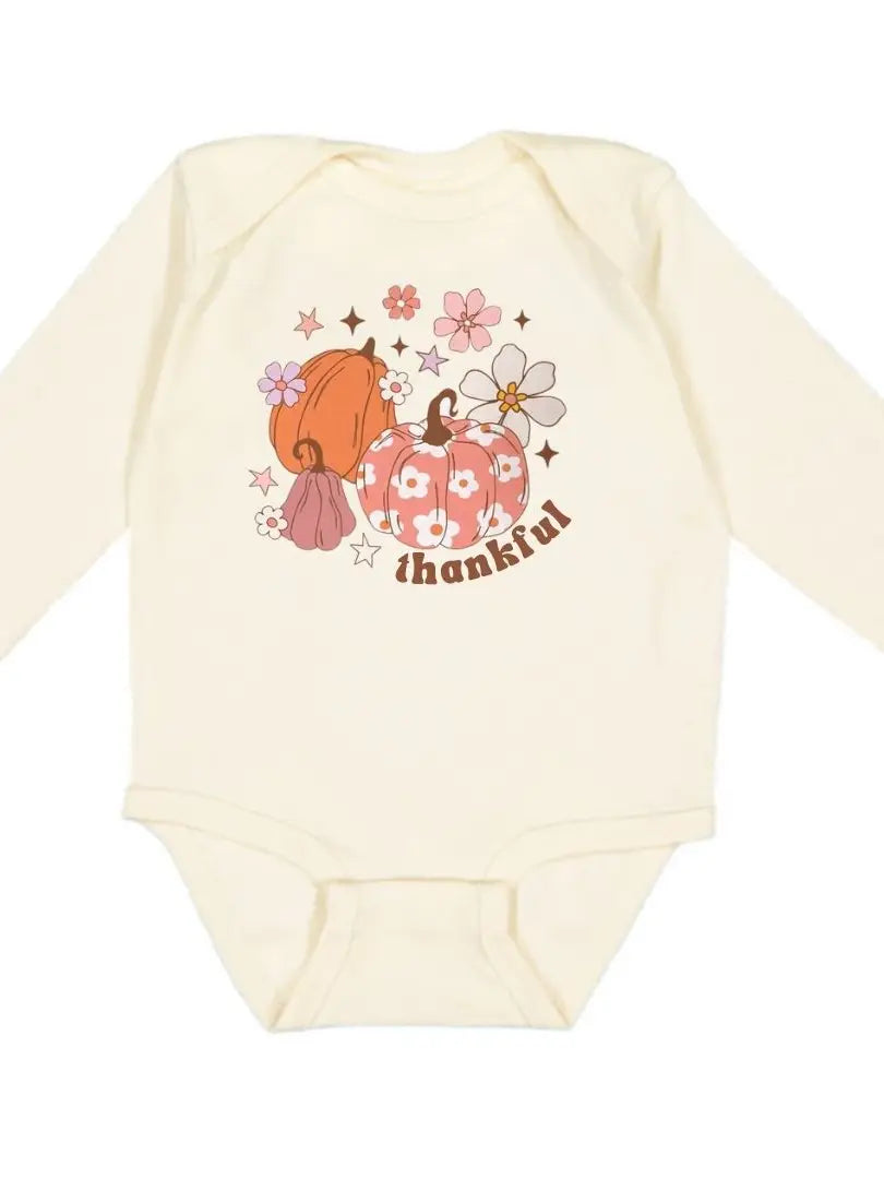 Thankful Pumpkin Daisy Bodysuit