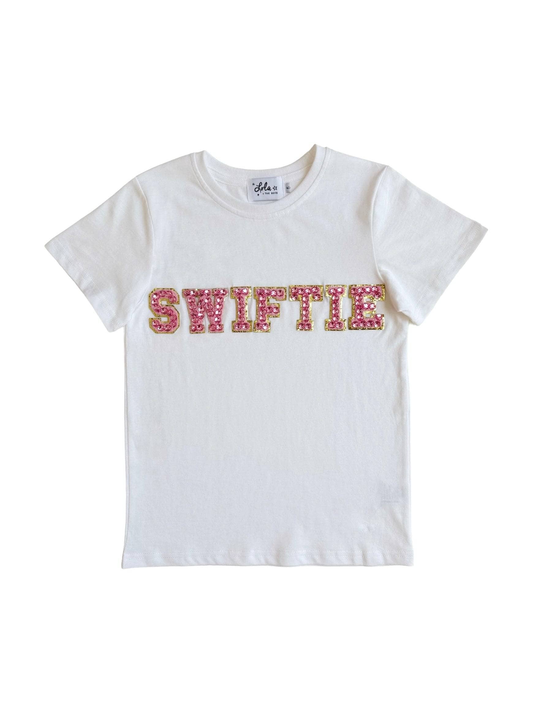 Lola and the Boys Pink Crystal Swiftie T-shirt