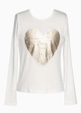 Load image into Gallery viewer, Foil Heart Graphic Long Sleeve Tee
