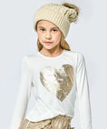 Load image into Gallery viewer, Foil Heart Graphic Long Sleeve Tee
