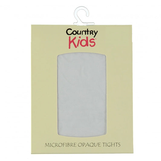 Country Kids Microfibre Opaque Tights White