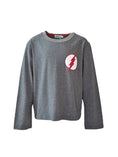 Load image into Gallery viewer, Lola and the boys FLASH™ ATHLETIC GREY LONG SLEEVE SHIRT front
