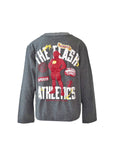 Load image into Gallery viewer, Lola and the boys FLASH™ ATHLETIC GREY LONG SLEEVE SHIRT back
