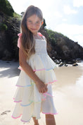 Load image into Gallery viewer, Model Wearing Lola and the Boys Rainbow Tiered Bow Dress
