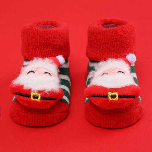 Little Trendy Christmas Baby Cotton Socks Non-Slip Warm Baby Socks (0-1Y)