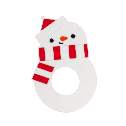 Pearhead Silicone Christmas Teether, Holiday Snowman, Bpa Free