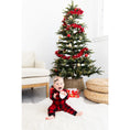 Load image into Gallery viewer, Model using Pearhead Silicone Christmas Teether, Santa, Bpa Free
