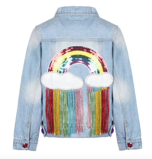 Lola and the Boys Crystal Rain Denim Jacket