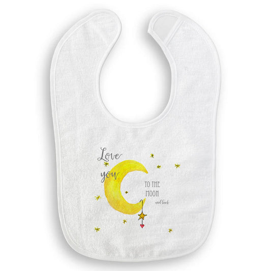 Love You To a The Moon Bib