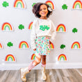 Load image into Gallery viewer, Sweet Wink model wearing Lucky Rainbow Patch St. Patrick's Day Sweatshirt - Natural
