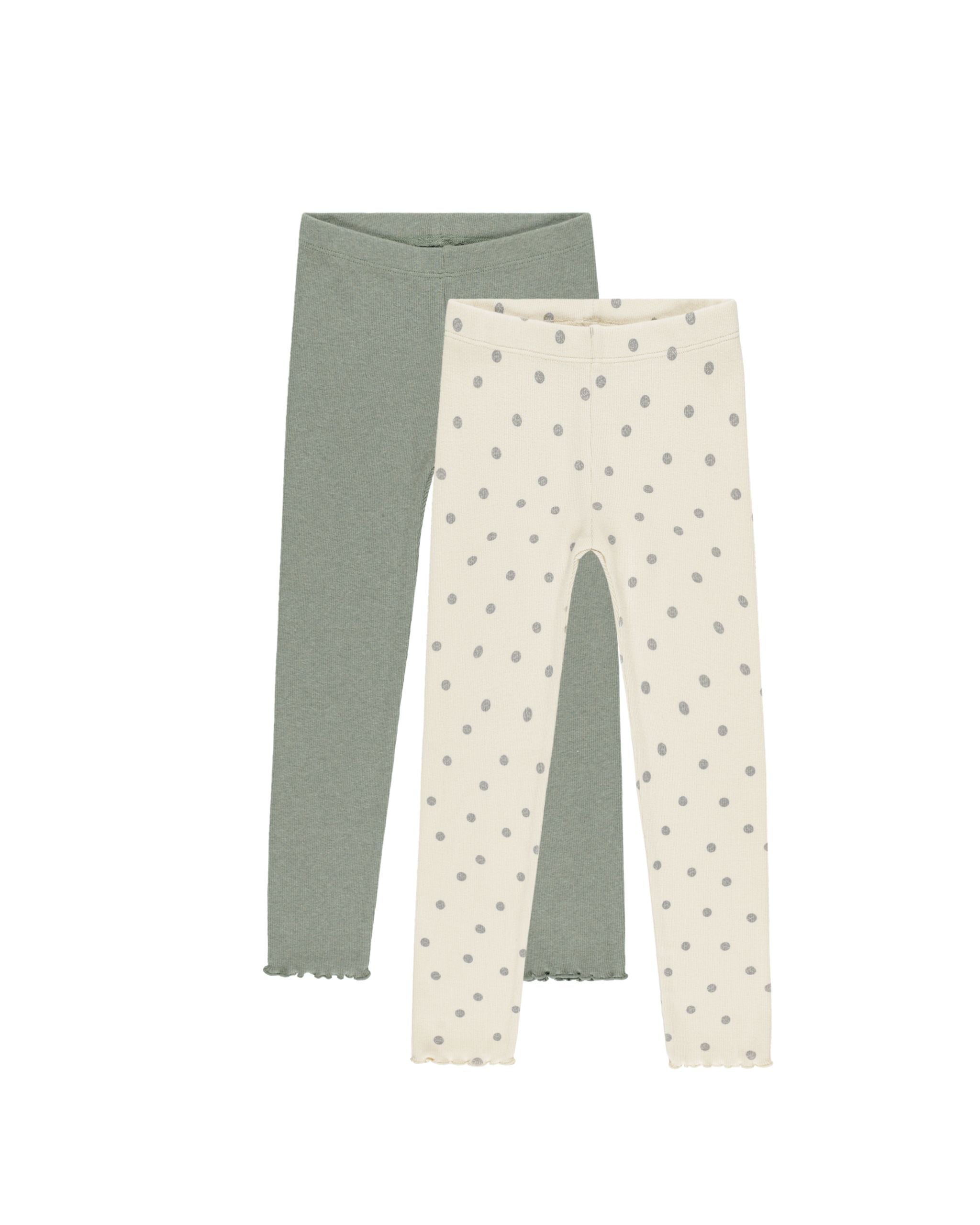 Rylee & Cru Ribbed Legging Set || Polka Dot, Eucalyptus