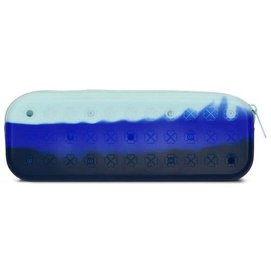 IScream Ocean Waves Charmed Jelly Pencil Case Back without Charms