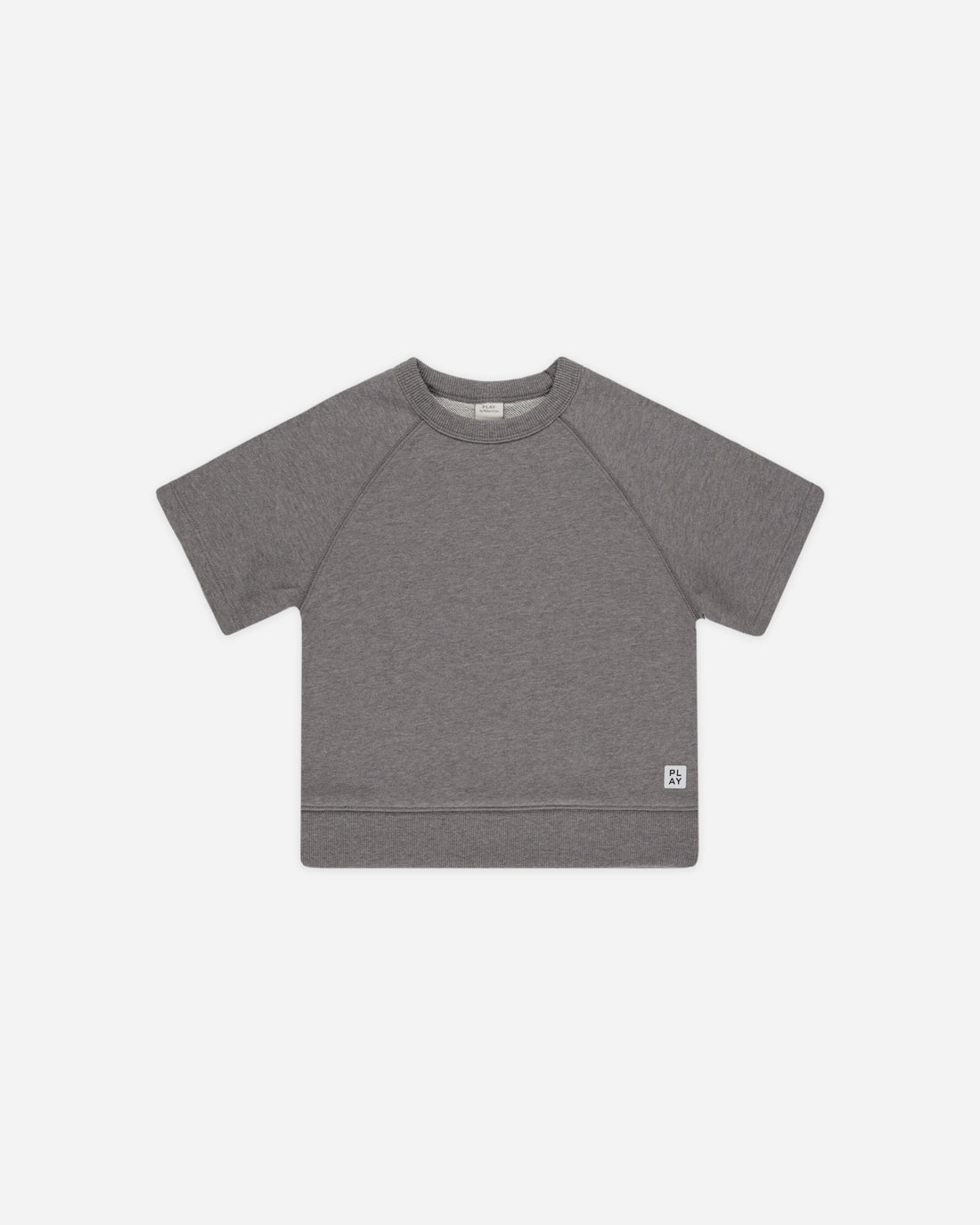 Rylee & Cru Short Sleeve Sweatshirt || Heathered Grey