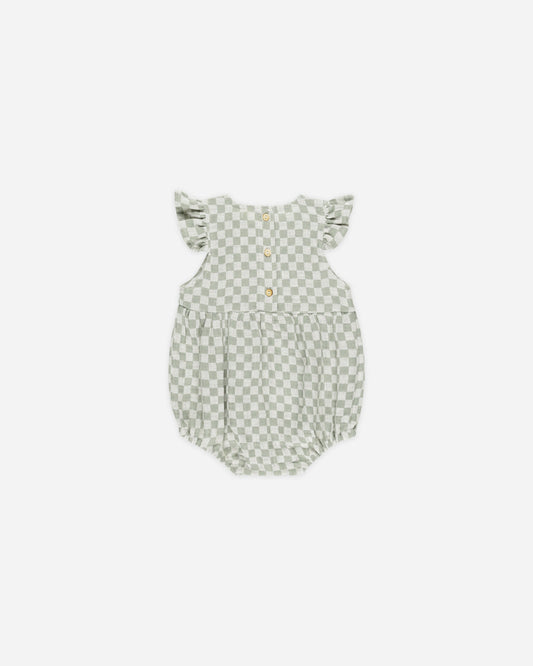 Rylee & Cru Amelia Romper || Sage Check Back