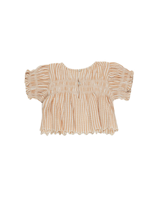 Rylee & Cru Colette Top || Grapefruit Stripe Back