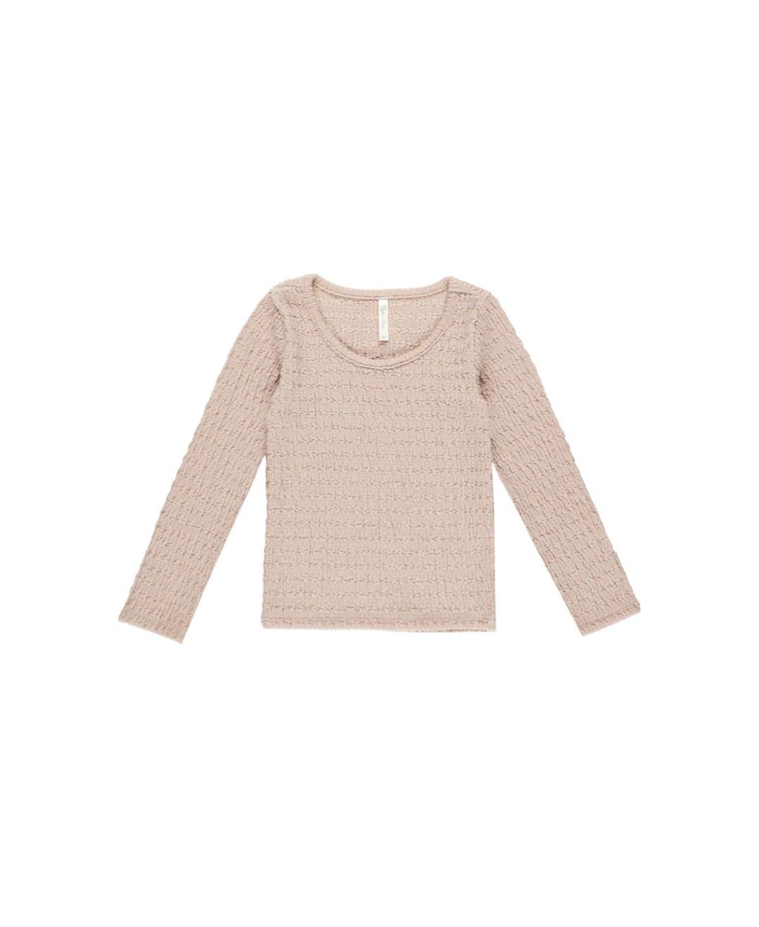 Rose Textured Long Sleeve Top