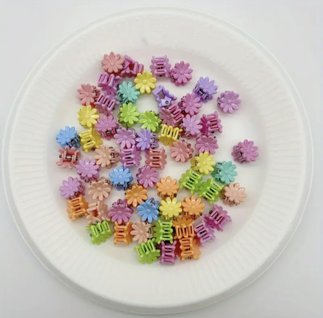 Mini Bright Flower Clips